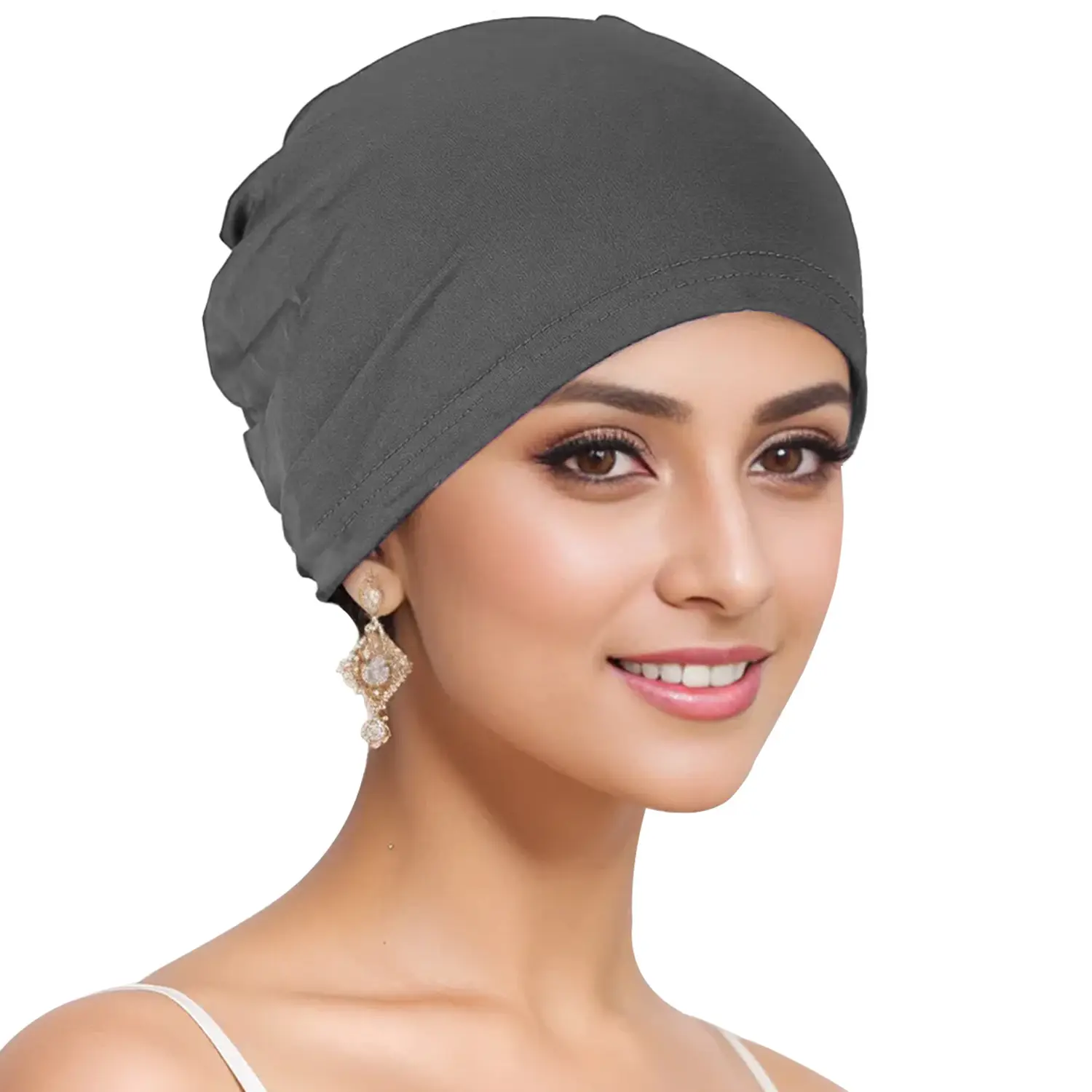 Blue Muslim Women's Base Headscarf Hat - Image 7