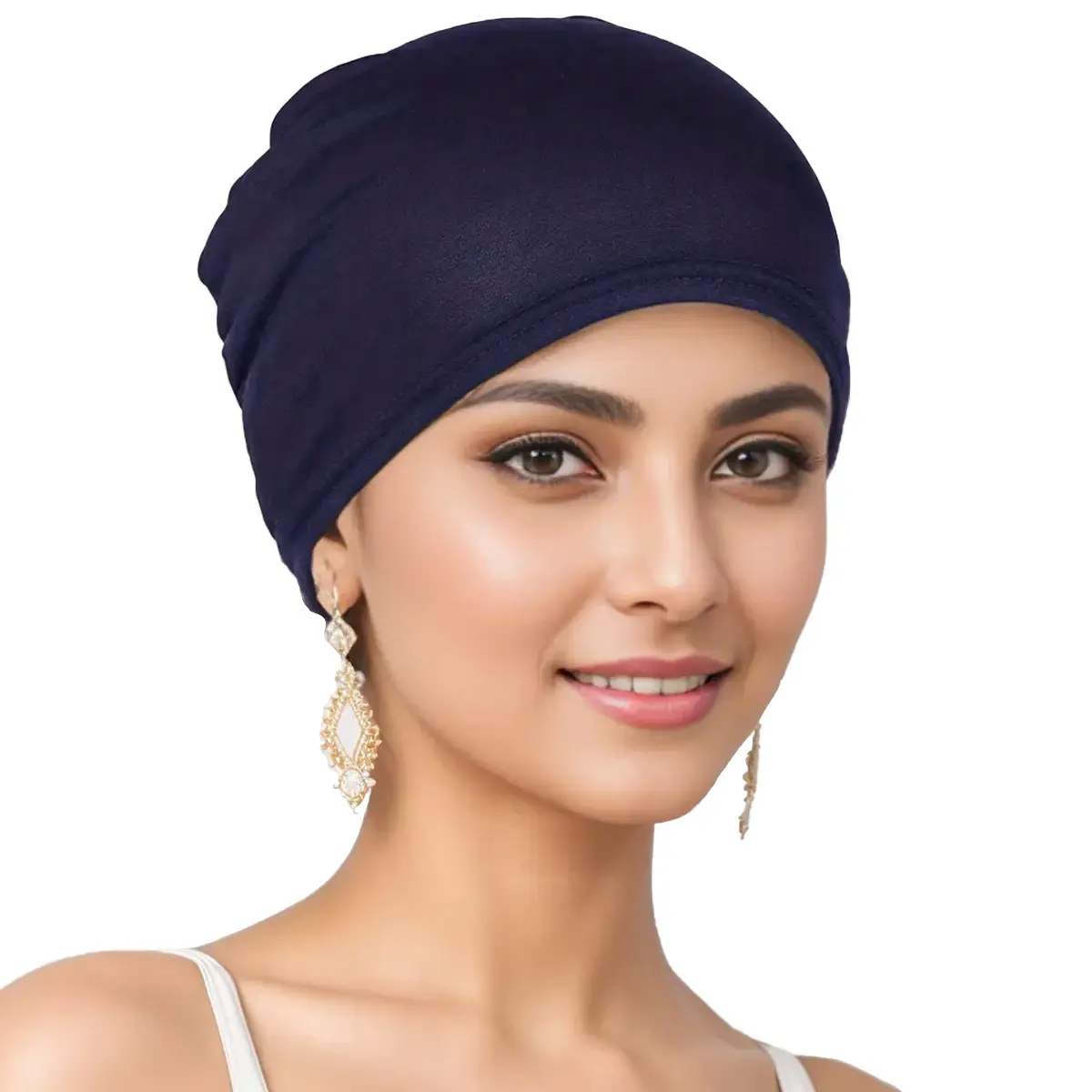Blue Muslim Women's Base Headscarf Hat - Image 9
