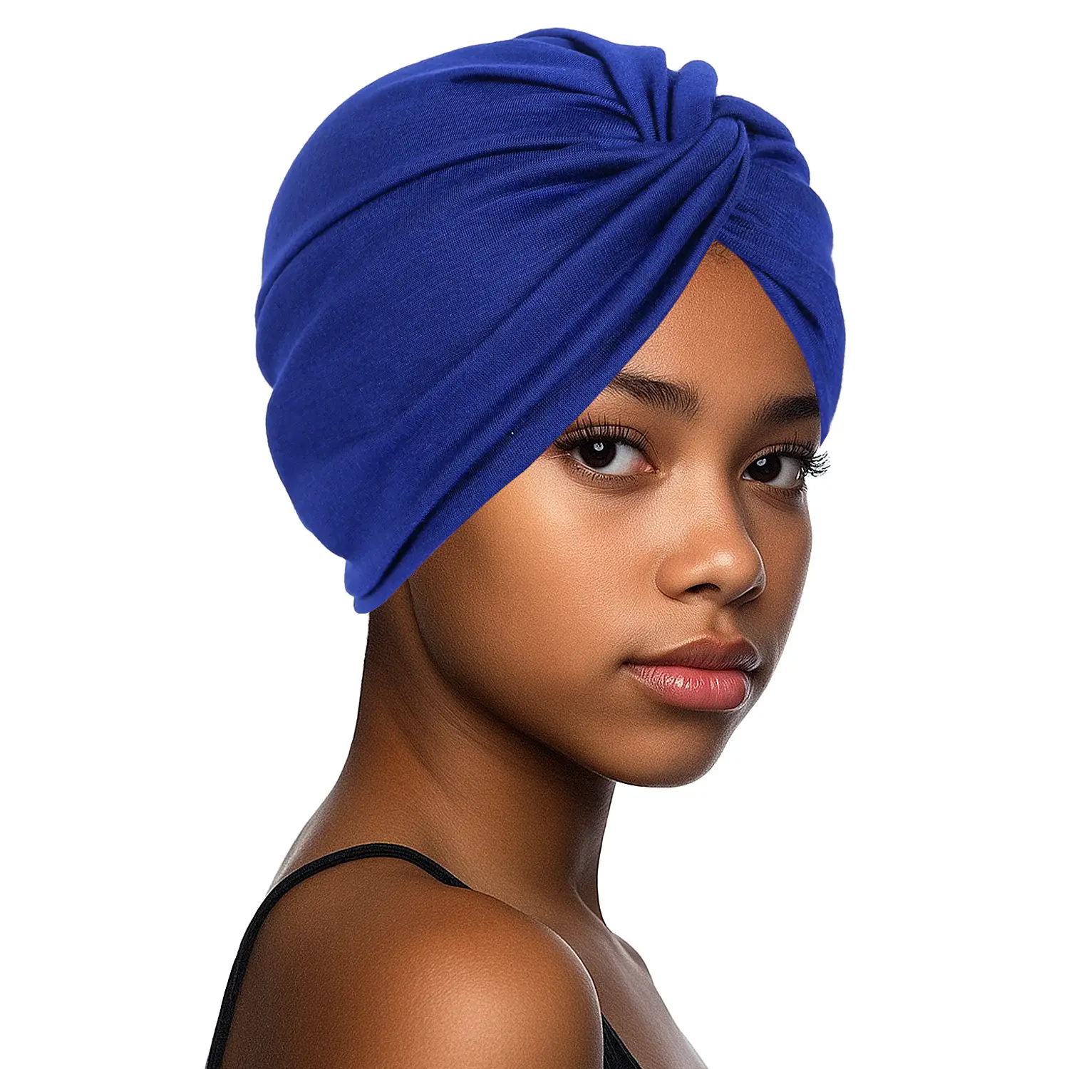 New Blue Elastic Cross Twist Headscarf for Women - Image 10