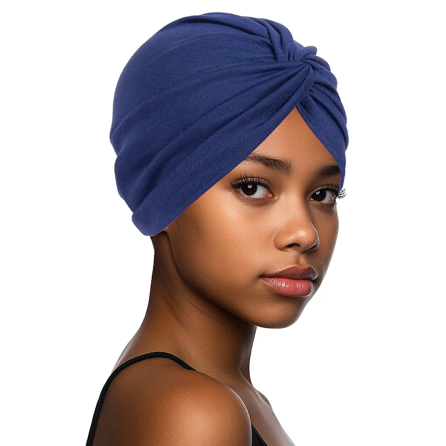New Blue Elastic Cross Twist Headscarf for Women - Image 12