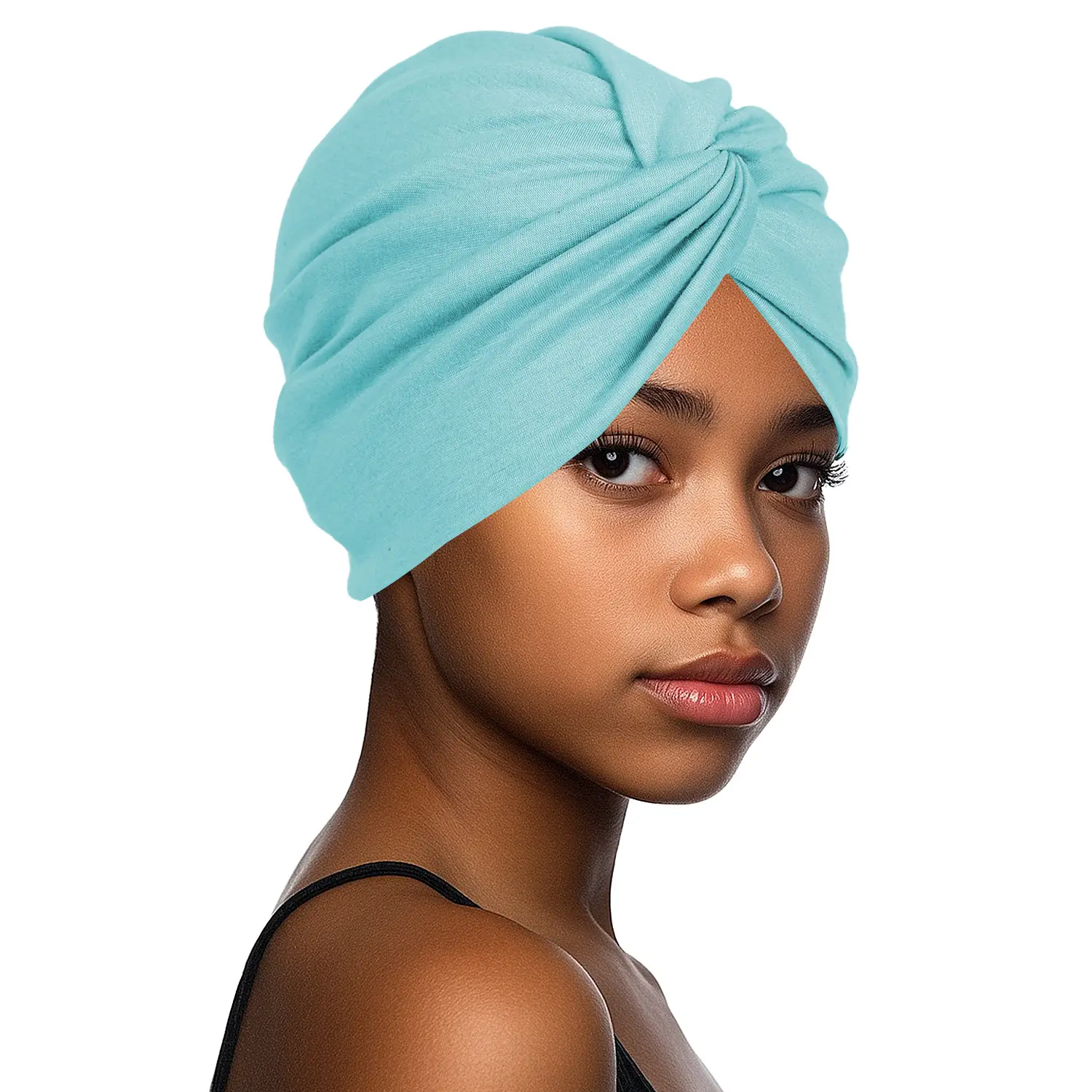 New Blue Elastic Cross Twist Headscarf for Women - Image 15