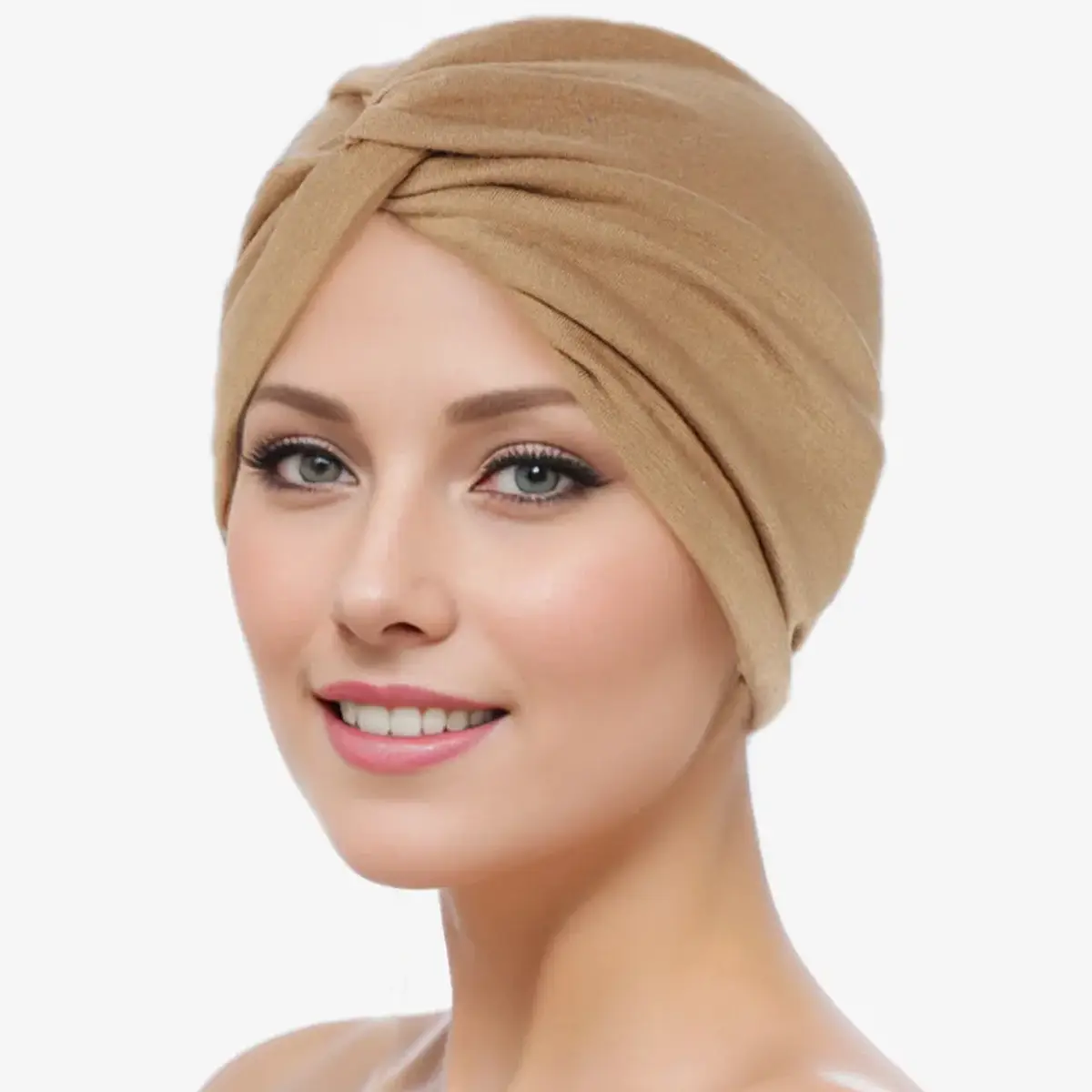 New Blue Elastic Cross Twist Headscarf for Women - Image 3