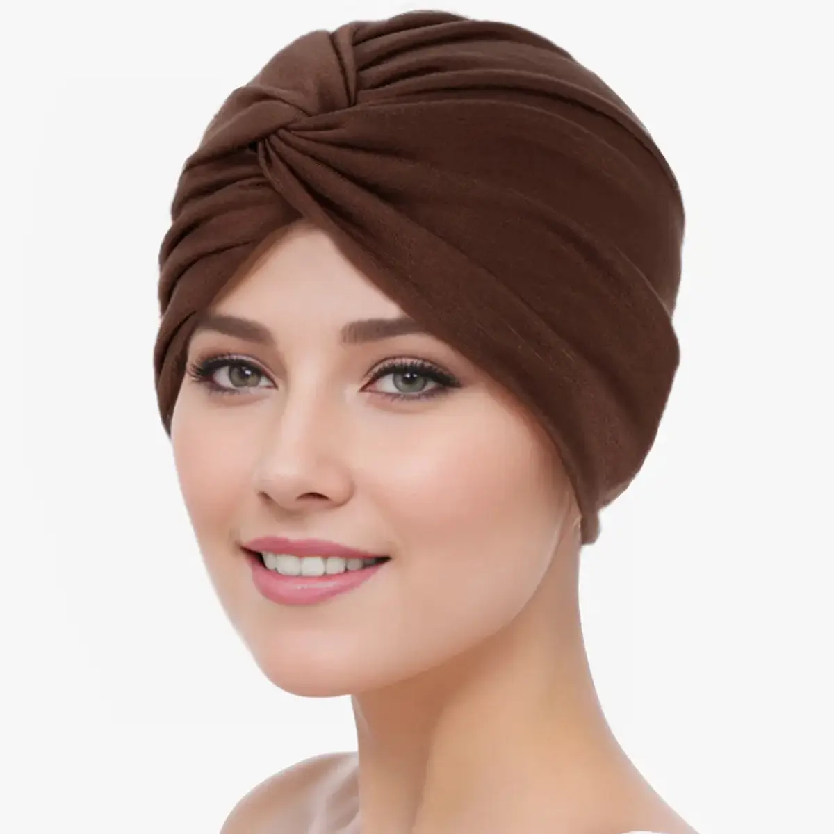 New Blue Elastic Cross Twist Headscarf for Women - Image 4