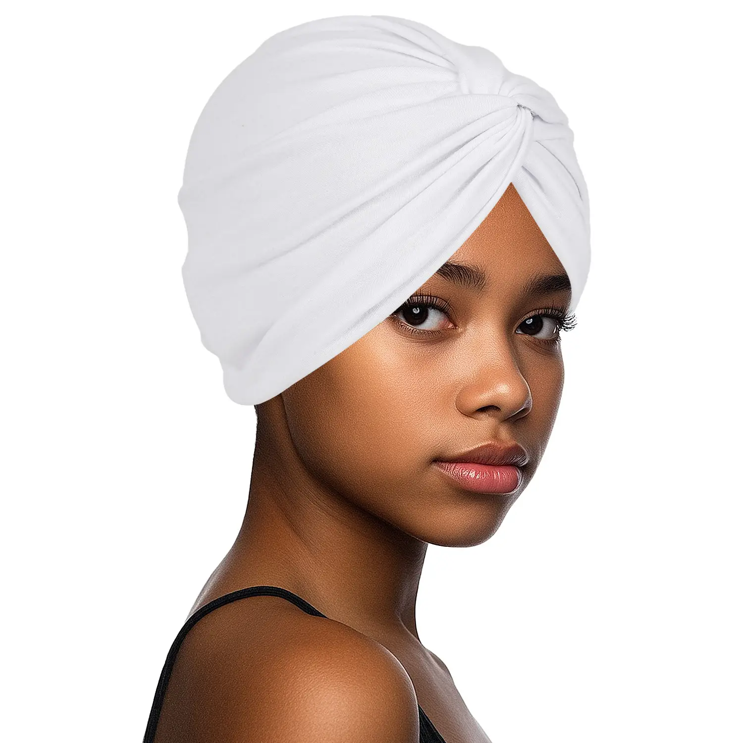New Blue Elastic Cross Twist Headscarf for Women - Image 9