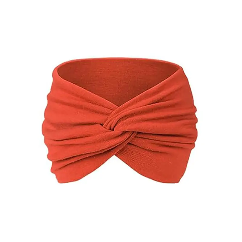 Women's Black Elastic Yoga Headscarf Wide Fit Multi-Color