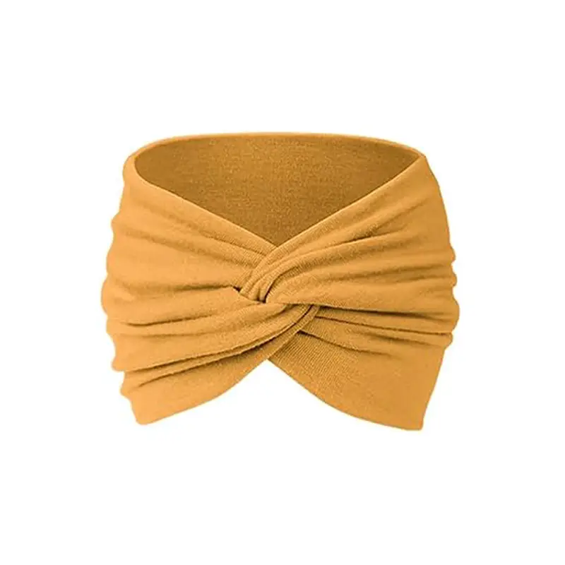 Women's Black Elastic Yoga Headscarf Wide Fit Multi-Color