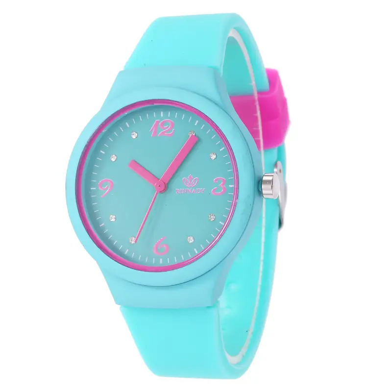 Women's Pink Silicone Quartz Watch with Cute Design - Image 3