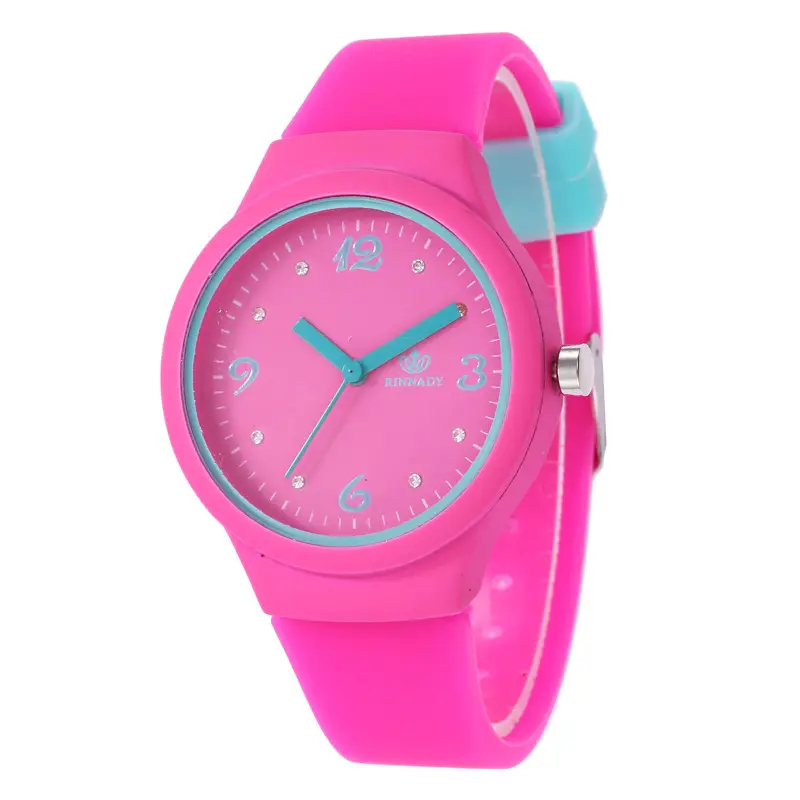 Women's Pink Silicone Quartz Watch with Cute Design - Image 6