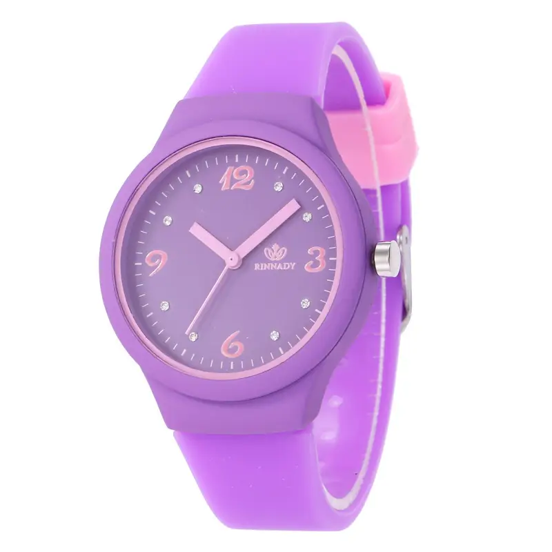 Women's Pink Silicone Quartz Watch with Cute Design - Image 7