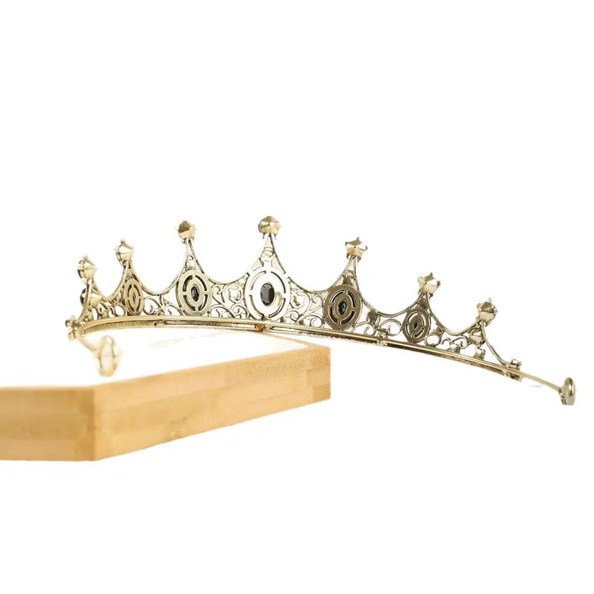 Princess Crown with Rhinestones for Bridal Wear - Image 9
