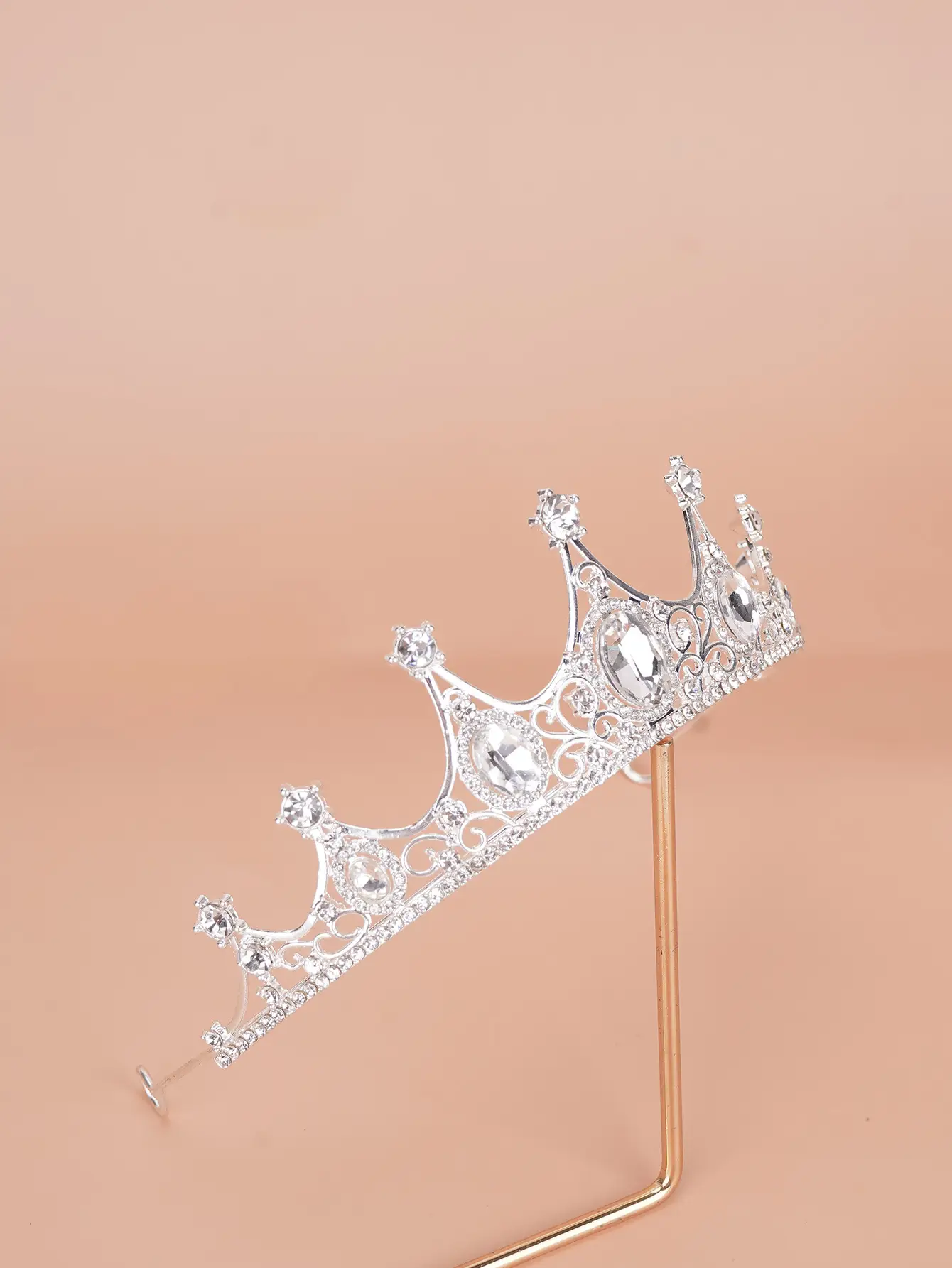 Princess Crown with Rhinestones for Bridal Wear — feature 12