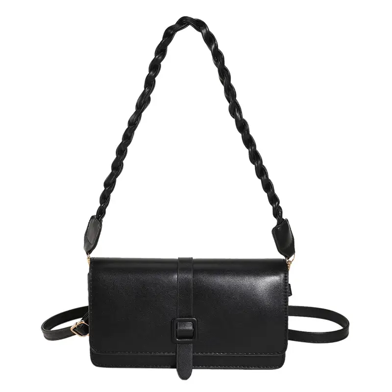 Women's Brown Leather Crossbody Bag 2023 Korean Style - Image 9