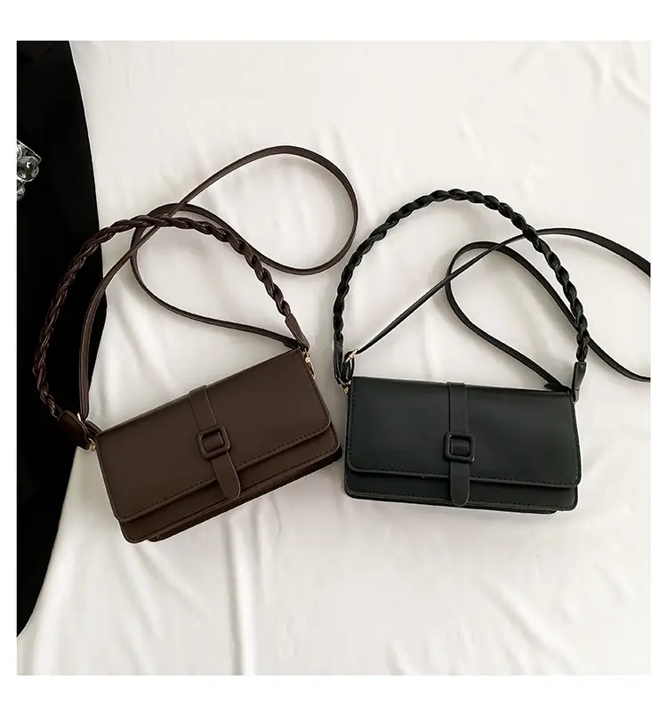 Women's Brown Leather Crossbody Bag 2023 Korean Style — feature 18