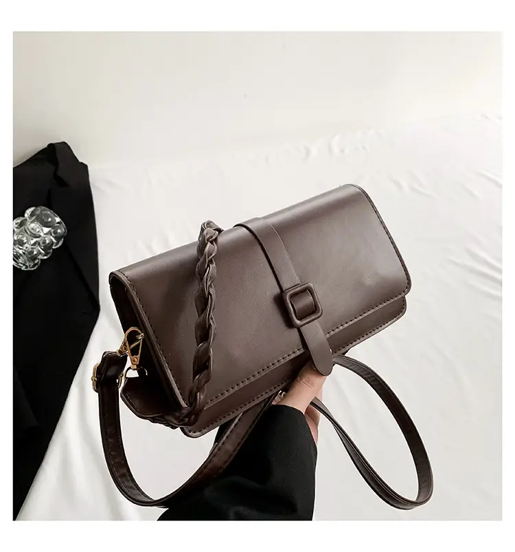 Women's Brown Leather Crossbody Bag 2023 Korean Style — feature 21