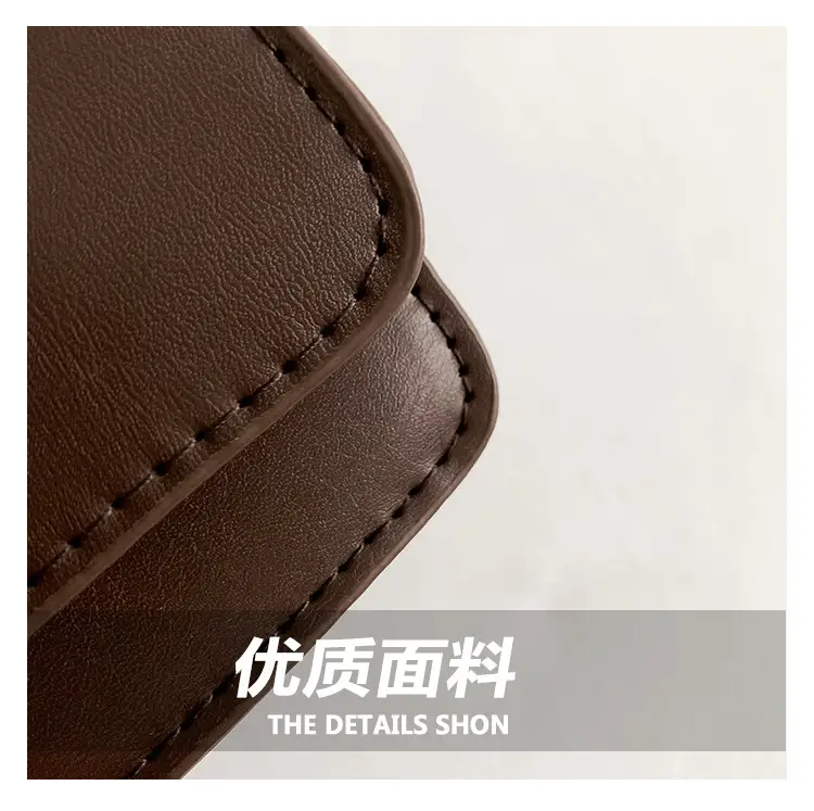 Women's Brown Leather Crossbody Bag 2023 Korean Style — feature 5