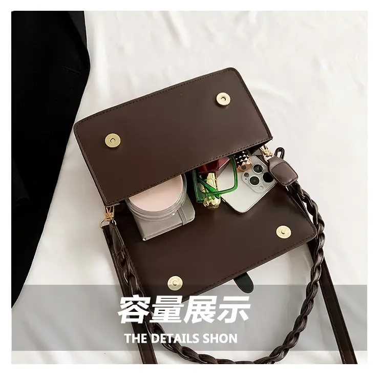 Women's Brown Leather Crossbody Bag 2023 Korean Style — feature 7