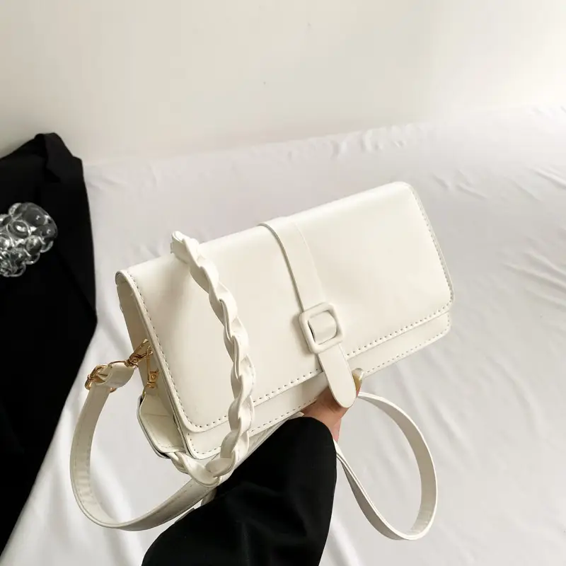 Women's Brown Leather Crossbody Bag 2023 Korean Style - Image 2