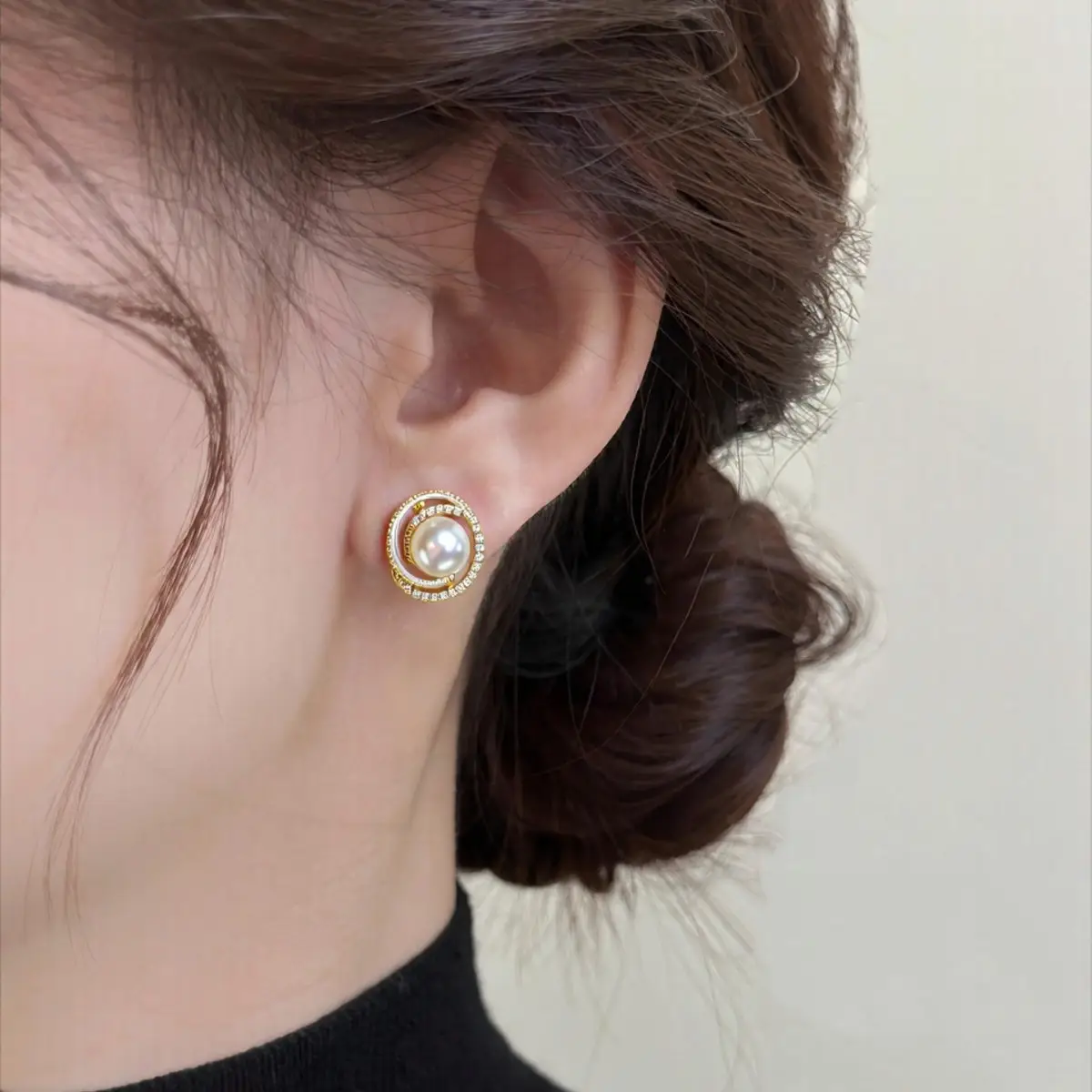 Zhuji Pearl Earrings 18K Gold Filled French Design - Image 6