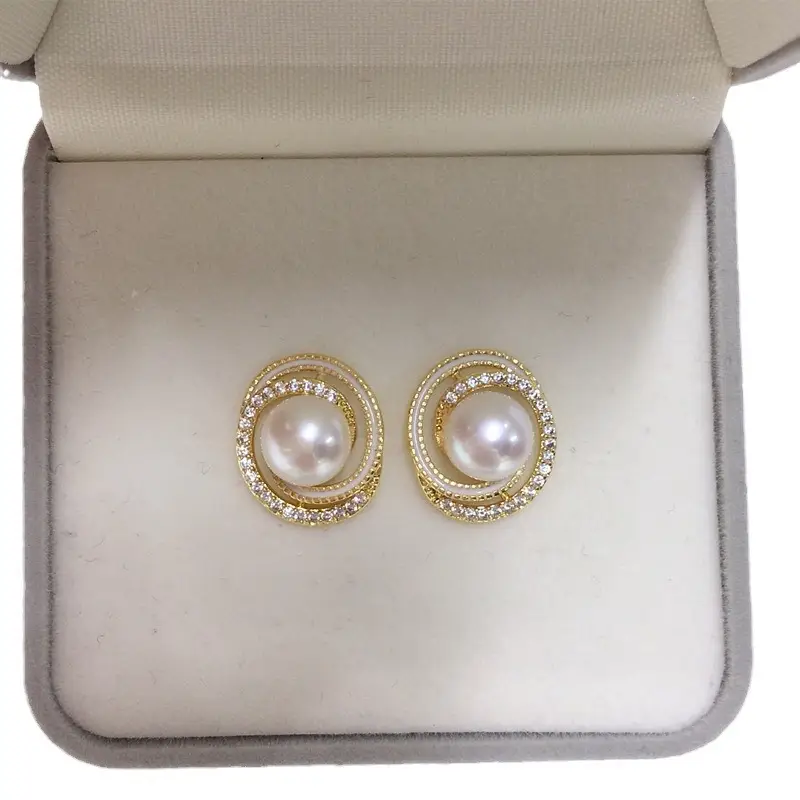 Zhuji Pearl Earrings 18K Gold Filled French Design - Image 7