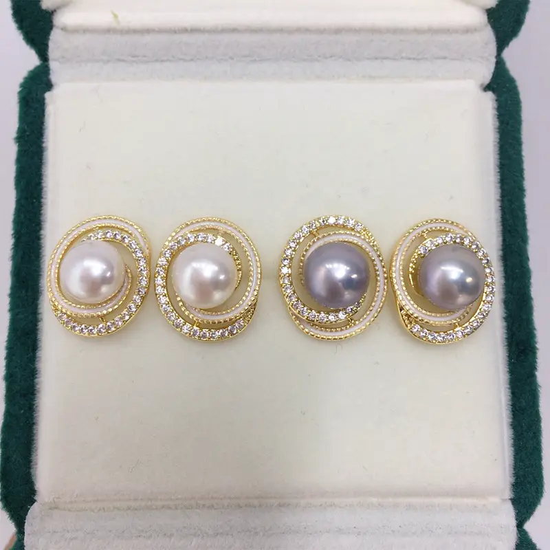 Zhuji Pearl Earrings 18K Gold Filled French Design — feature 4
