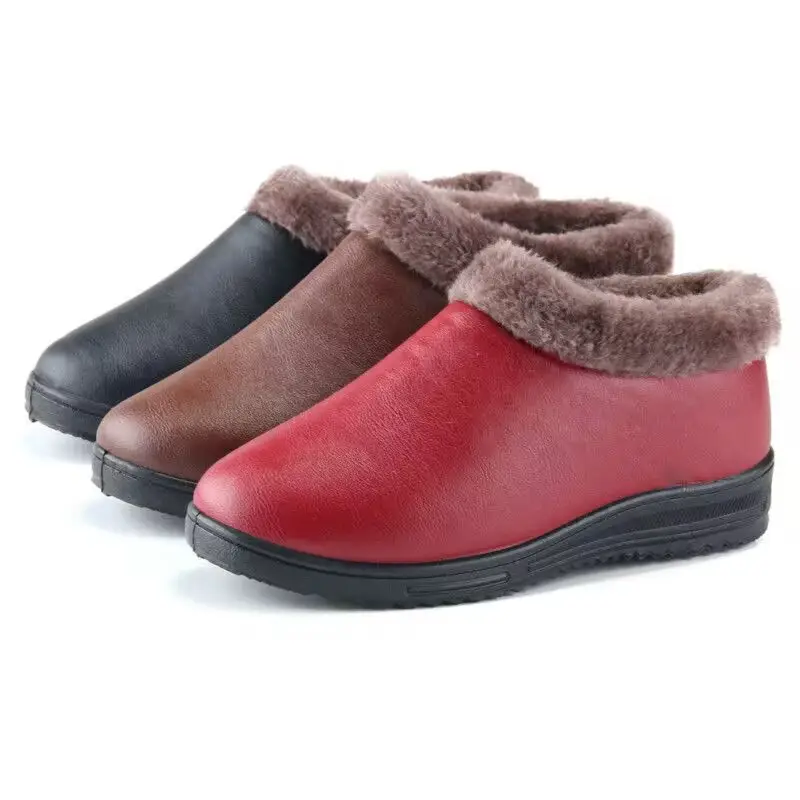 Autumn and Winter New High-end Warm Home Cotton Shoes Women's Slippers fleece-lined Comfortable Non-slip Slip-on Women's Shoes Cotton Slippers - Image 8
