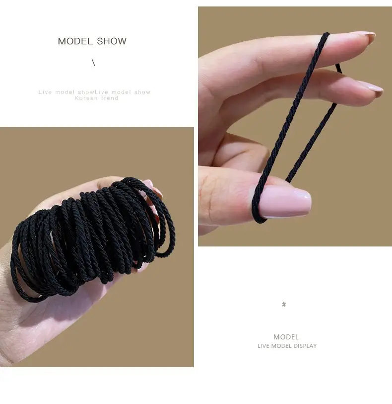 100 Pcs Rainbow Handmade Rubber Band Hair Ties — feature 11