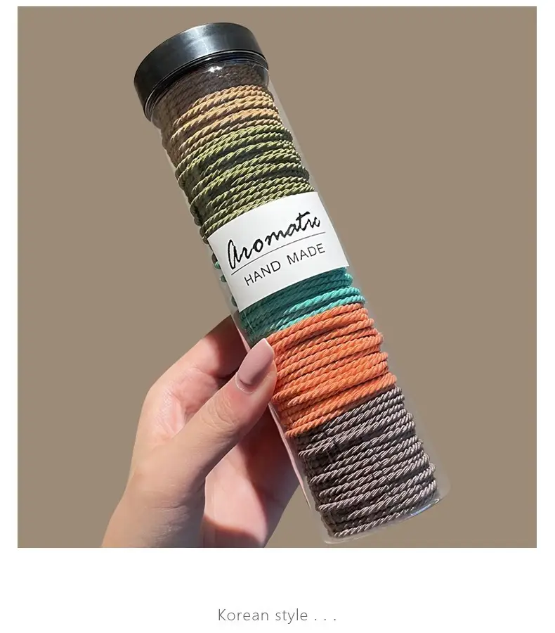 100 Pcs Rainbow Handmade Rubber Band Hair Ties — feature 13