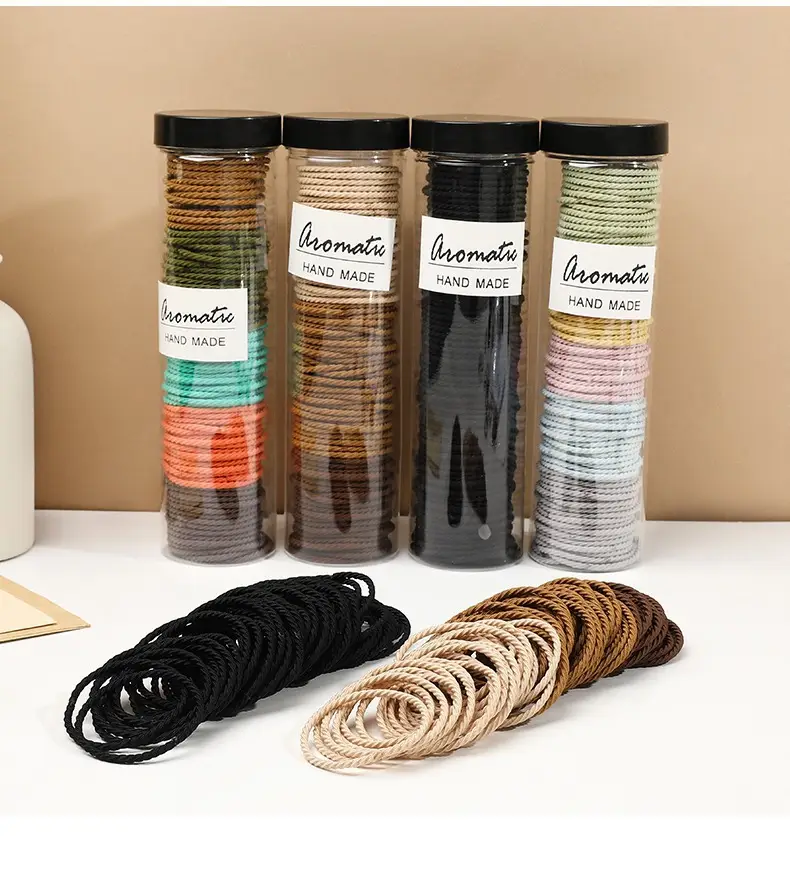100 Pcs Rainbow Handmade Rubber Band Hair Ties — feature 14