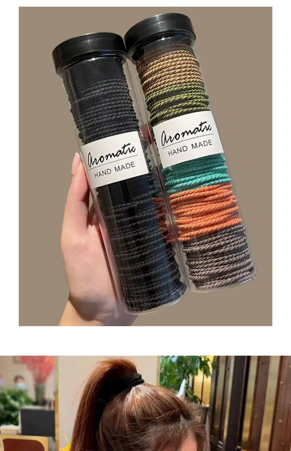 100 Pcs Rainbow Handmade Rubber Band Hair Ties — feature 18