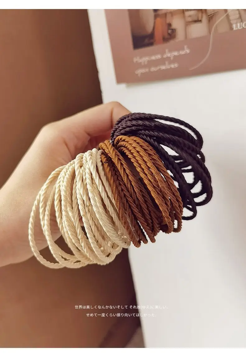 100 Pcs Rainbow Handmade Rubber Band Hair Ties — feature 26