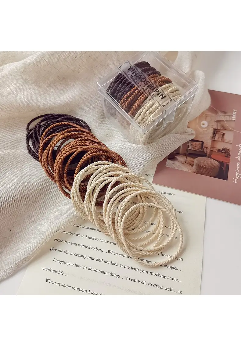 100 Pcs Rainbow Handmade Rubber Band Hair Ties — feature 29