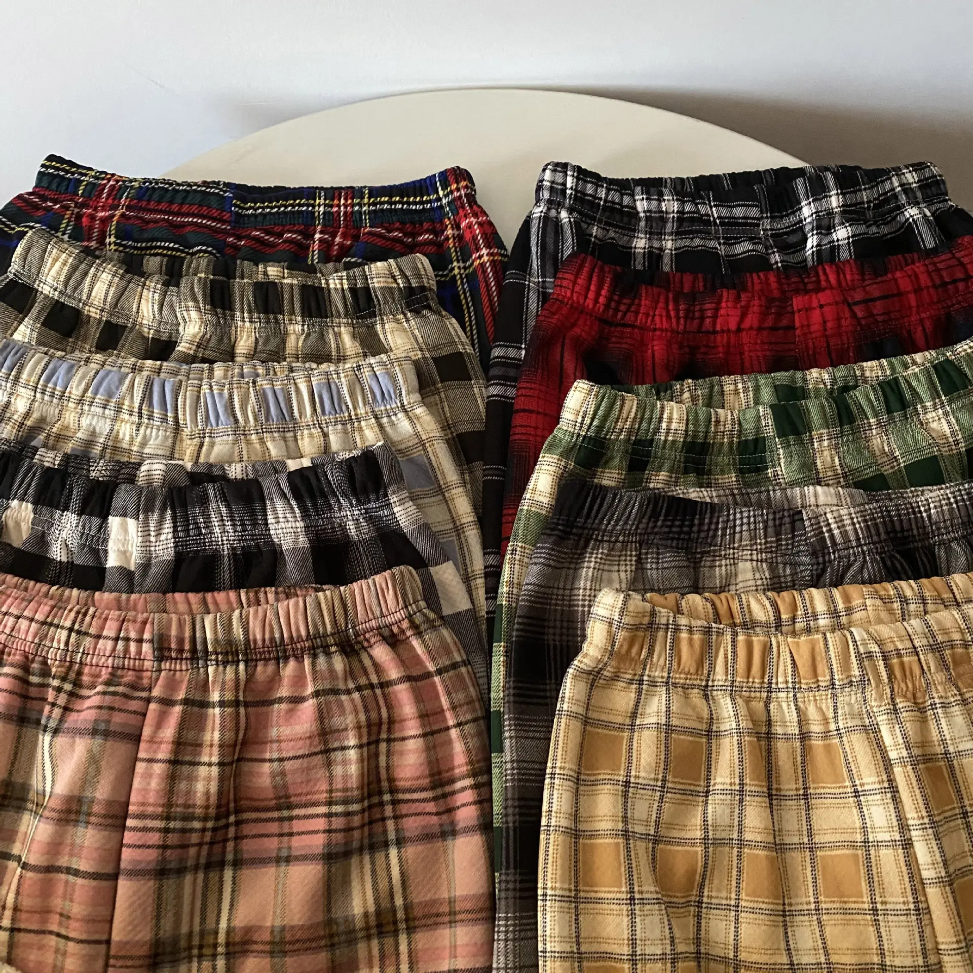 Men Winter Plaid Fleece Lined Slimming Pants 10 Colors — feature 15