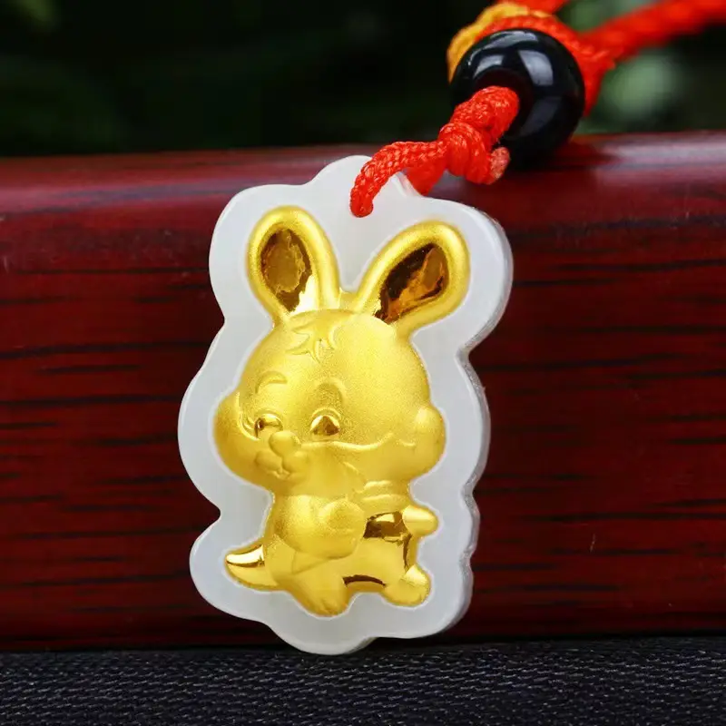 12 Zodiac Dragon Gold Pendant for Men Women