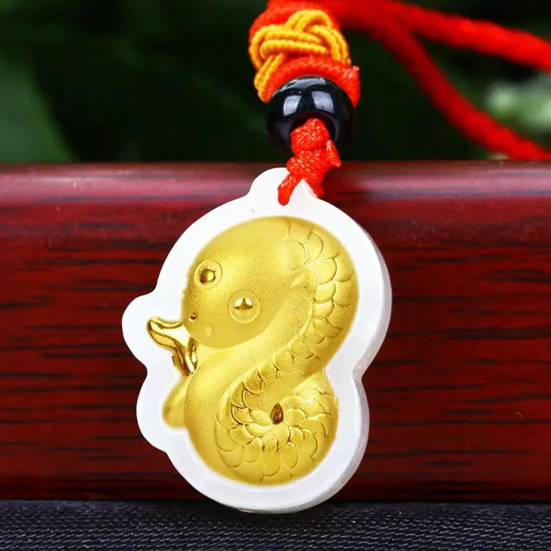 12 Zodiac Dragon Gold Pendant for Men Women