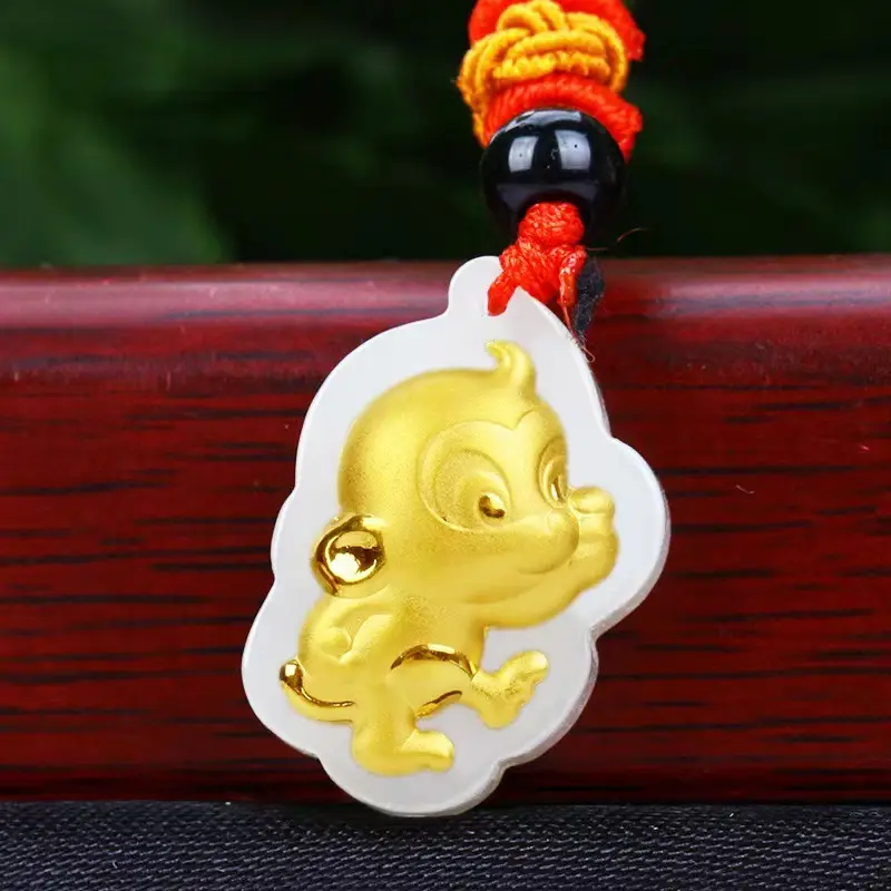 12 Zodiac Dragon Gold Pendant for Men Women