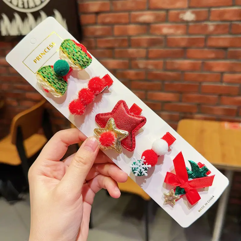2025 Christmas Hair Clips Set for Kids & Girls