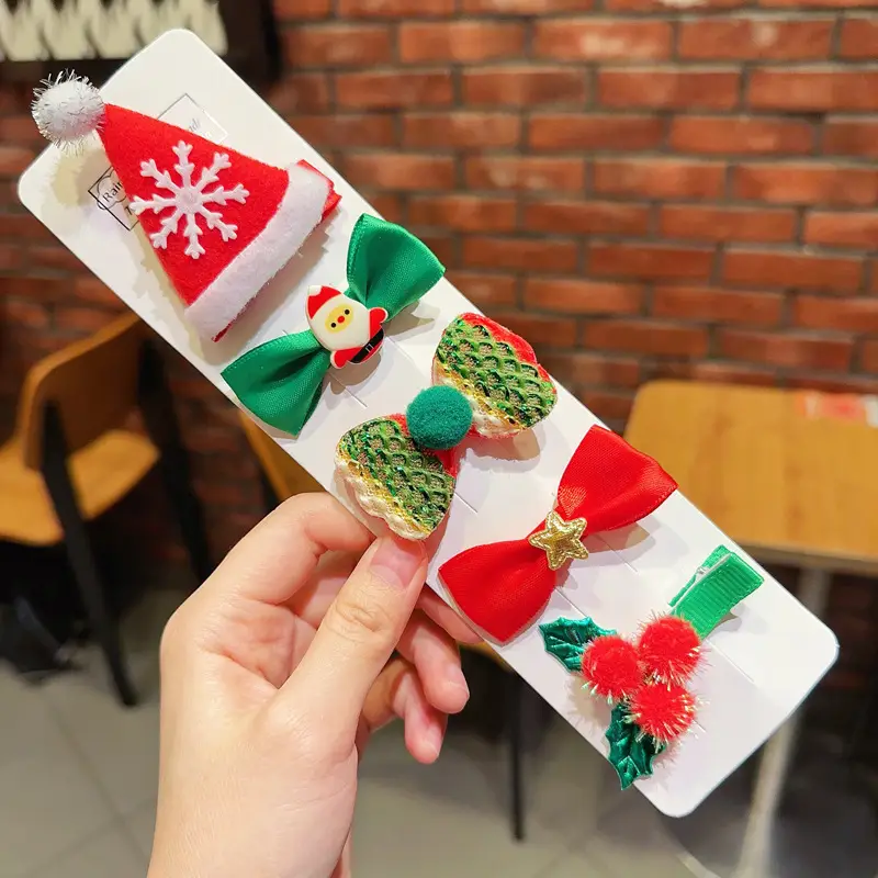2025 Christmas Hair Clips Set for Kids & Girls