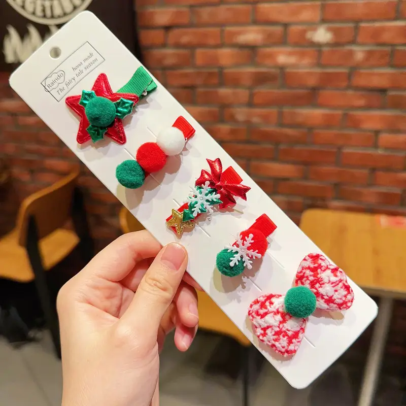 2025 Christmas Hair Clips Set for Kids & Girls