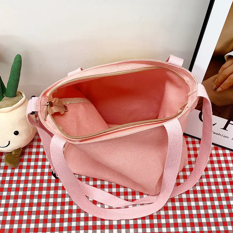 Pink Smile Face Messenger Bag for Women - Image 9