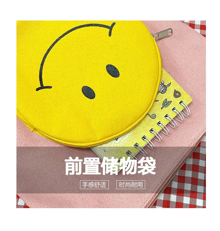 Pink Smile Face Messenger Bag for Women — feature 11