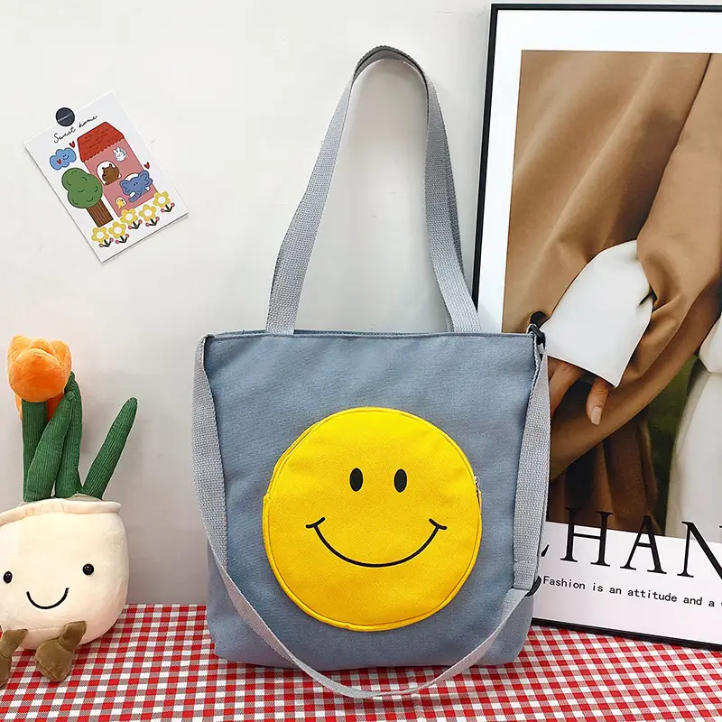 Pink Smile Face Messenger Bag for Women - Image 4