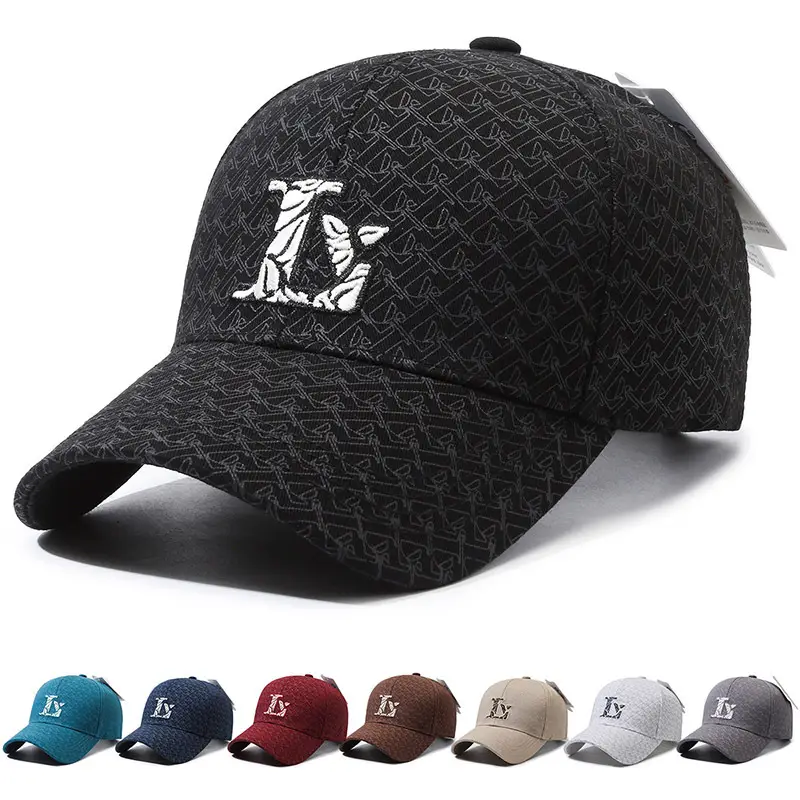 Men Women Light Pink Baseball Cap with L Embroidery - Image 9