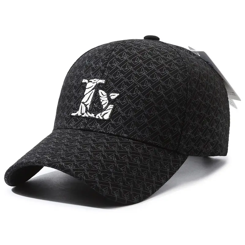 Men Women Light Pink Baseball Cap with L Embroidery - Image 2