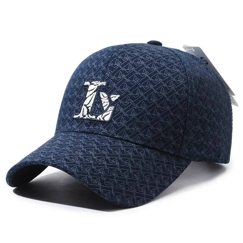 Men Women Light Pink Baseball Cap with L Embroidery - Image 5