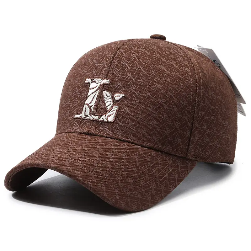 Men Women Light Pink Baseball Cap with L Embroidery - Image 7