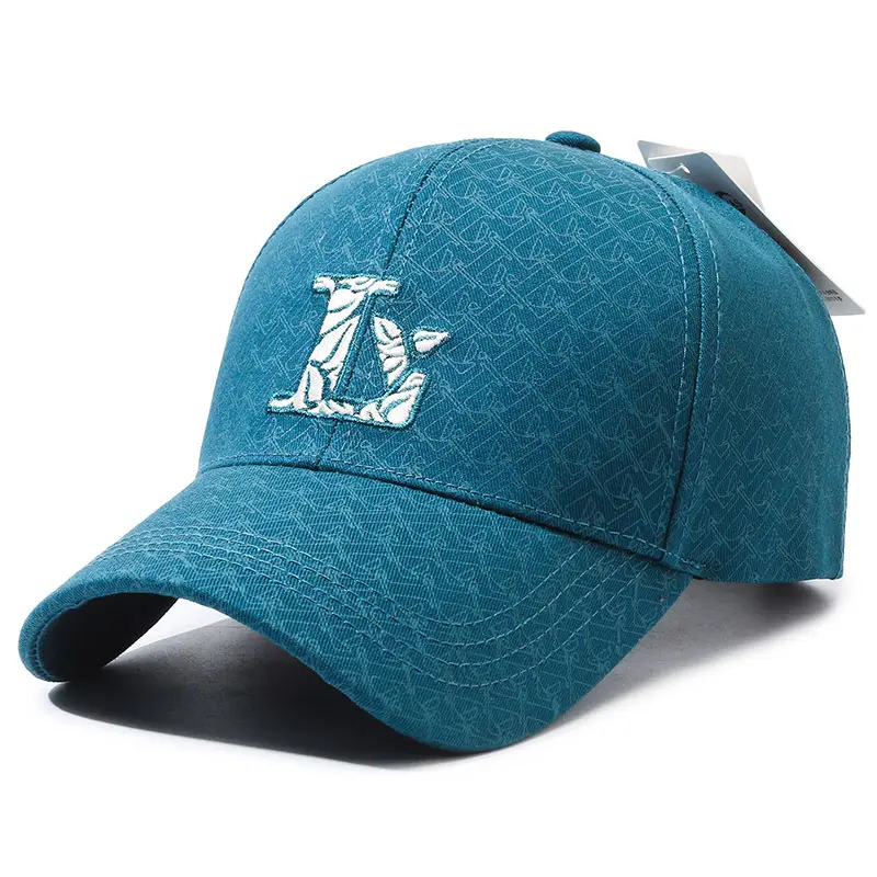 Men Women Light Pink Baseball Cap with L Embroidery - Image 8
