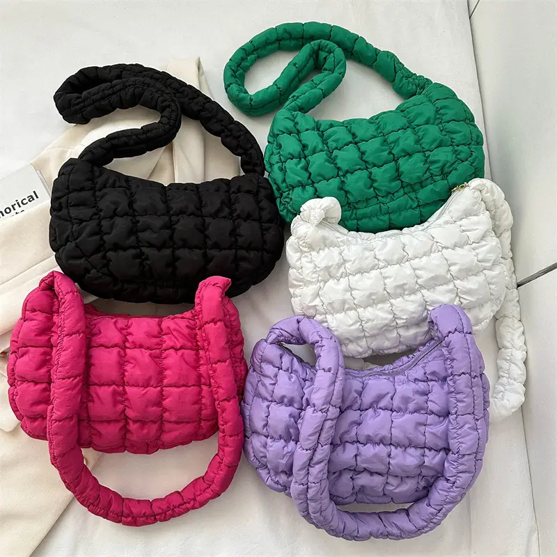 Turquoise Quilted Shoulder Bag for Women 2023
