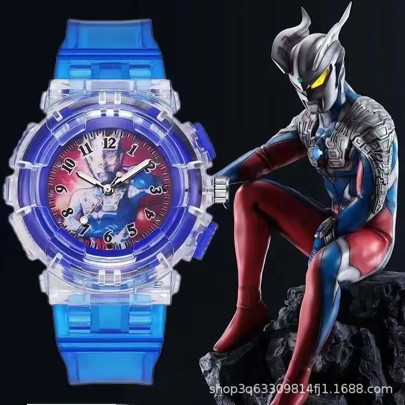 Tiga Cartoon Watch Boys and Girls Flash Edition Galaxy Warrior Douyin Same Style Birthday Gift 2024 New Style