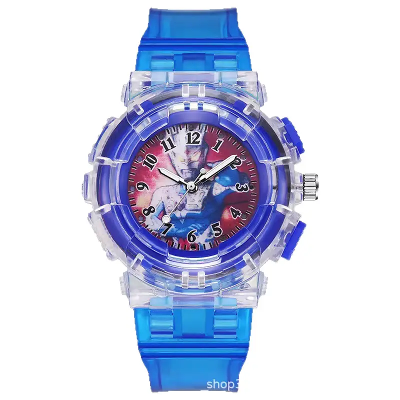Tiga Cartoon Watch Boys and Girls Flash Edition Galaxy Warrior Douyin Same Style Birthday Gift 2024 New Style