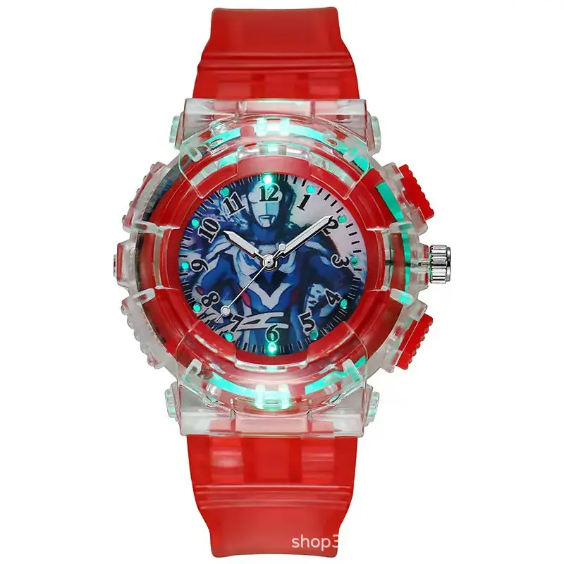 Tiga Cartoon Watch Boys and Girls Flash Edition Galaxy Warrior Douyin Same Style Birthday Gift 2024 New Style
